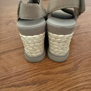 UGG Tan and Gray Wedge Sandals
